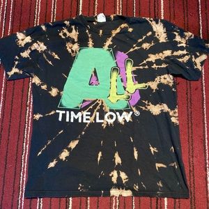 Vintage Bleached Dyed All Time Low Shirt